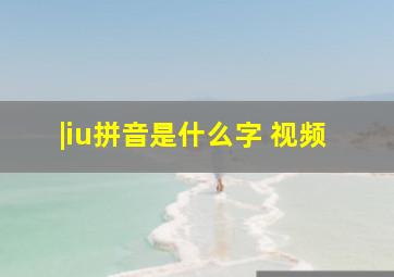 |iu拼音是什么字 视频